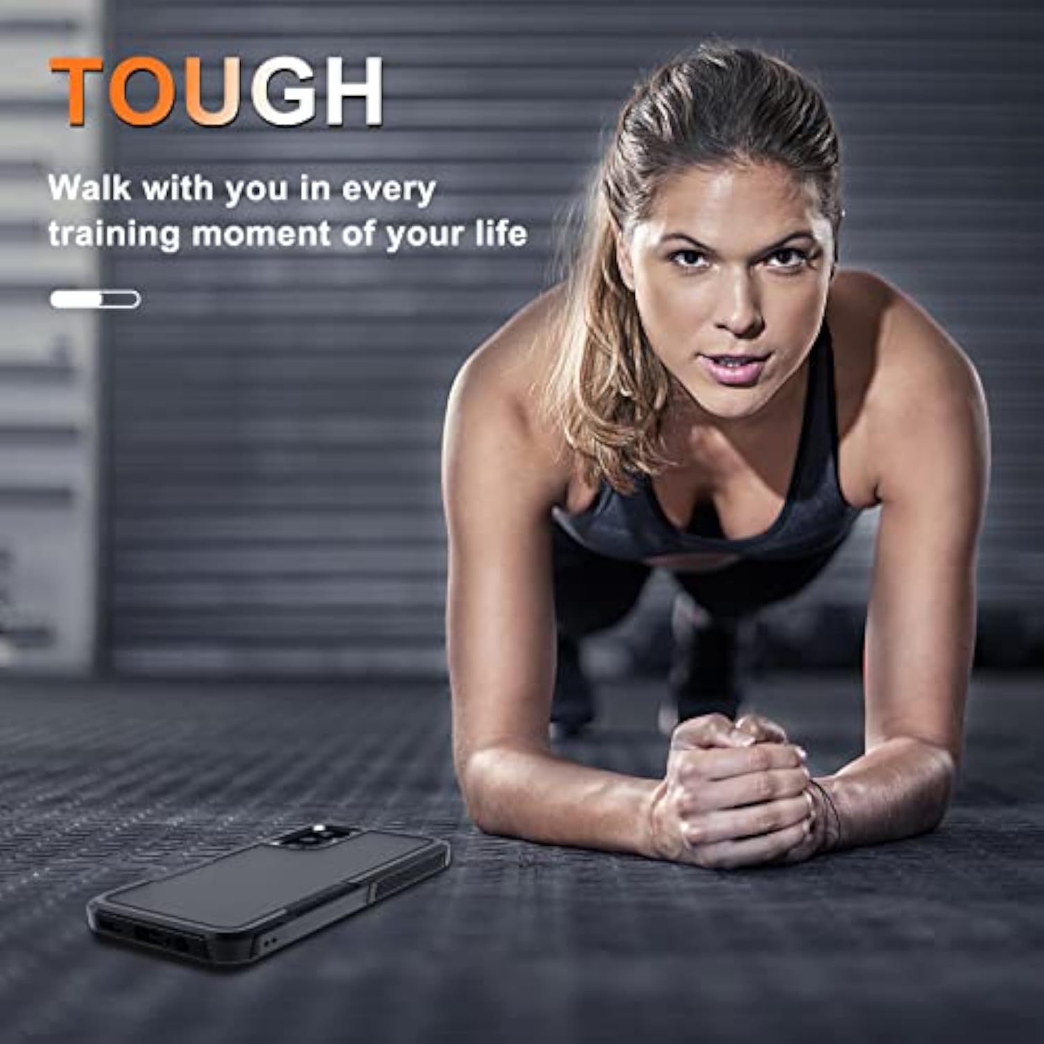 Case For Samsung Galaxy A25, Full Body Heavy Duty Rugged Shockproof Protective Phone Cover With Lanyard Strap, Tempered Glass Screen Protector, Black Matte