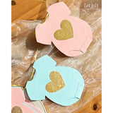 9Pcs Blue Pink Baby Shower Bodysuit Paper Garland Gender Reveal Decor