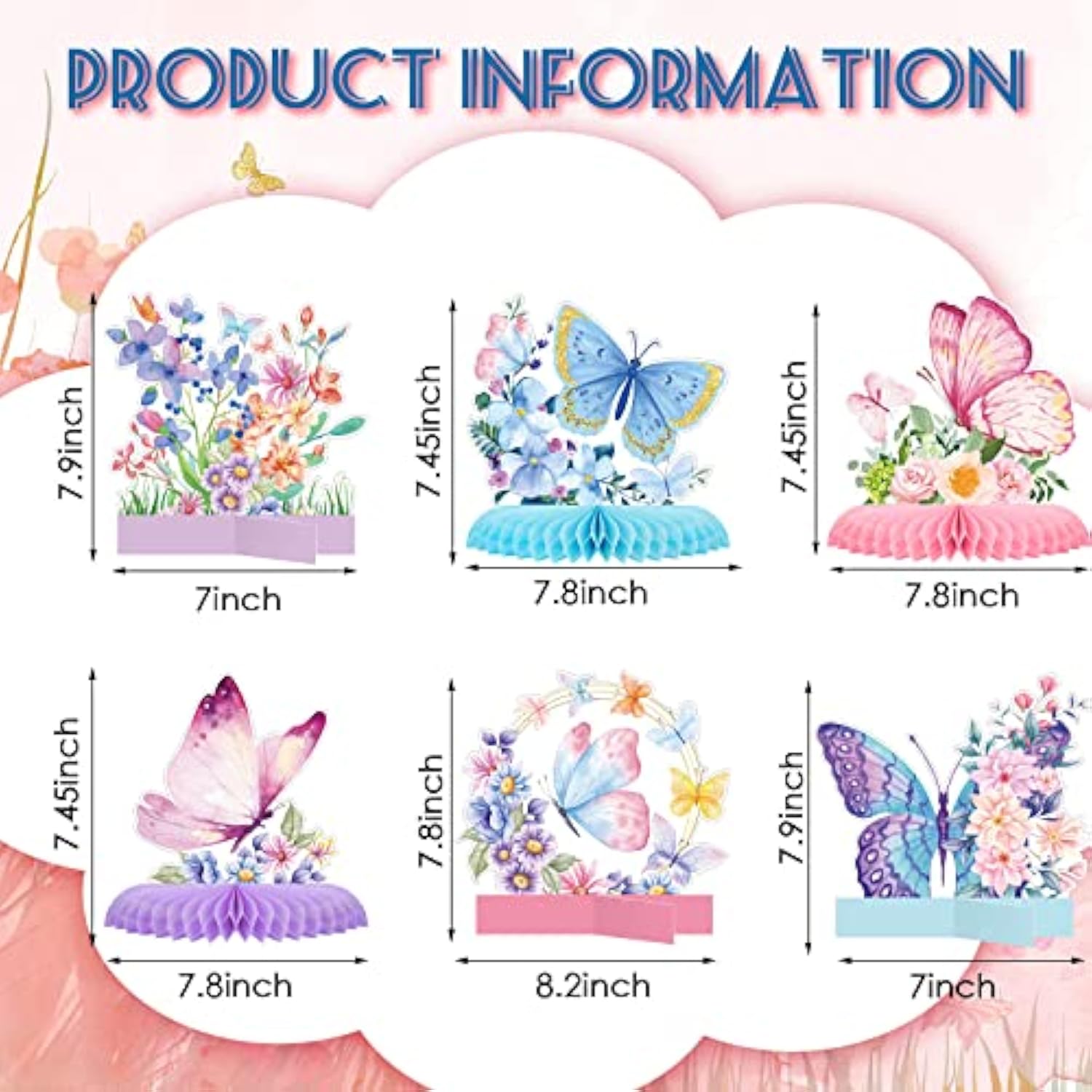 10pcs Butterfly Table Centerpieces Spring Party Decorations for Birthday