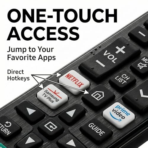 BN59-01315J Replacement Remote for  Smart TV No Setup Required with Hotkeys for Netflix for Prime Video for  Plus TV and AAA*2