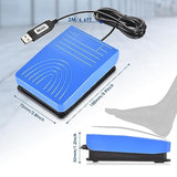 [Upgraded] iKKEGOL USB Foot Pedal Switch Video Game PC Hands Free Footswitch One Key Control Program Computer Mouse Keyboard HID with 2M Cable Blue