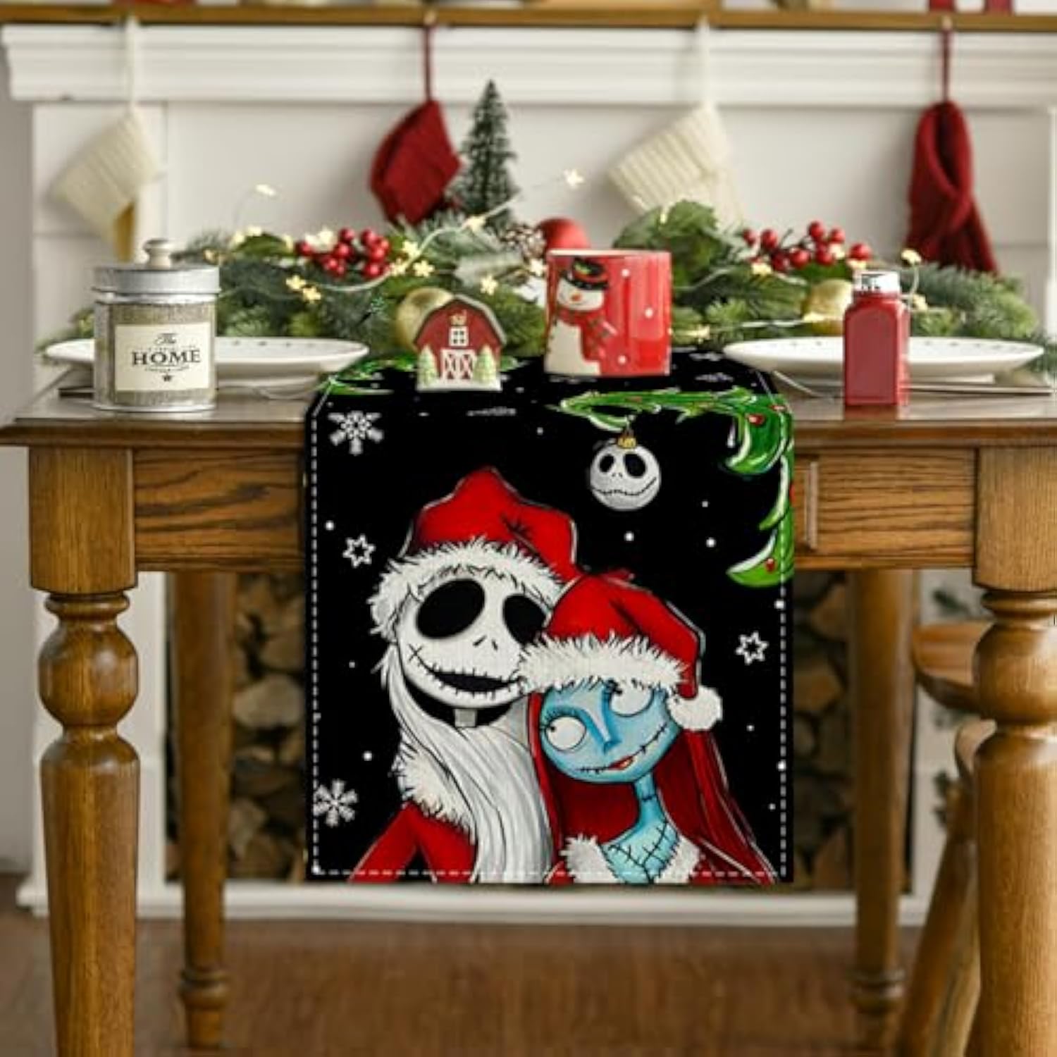 Christmas Table Runner Halloween Table Cover Decor And Christmas Decorations For Home Party