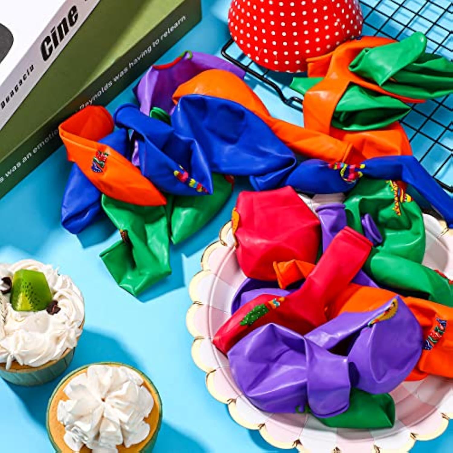 45Pcs Fiesta Balloons Mexican Party Balloons Fiesta Taco Balloons Cinc