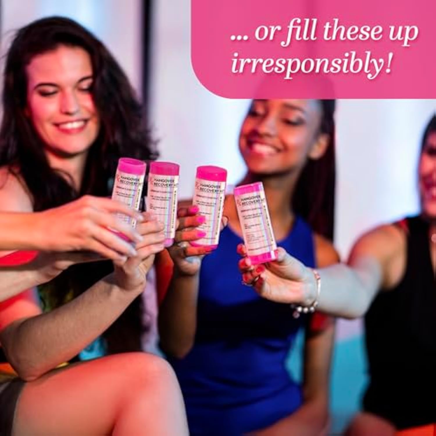 Set Of 10 Large Pink Pill Bottles For Diy Hangover Kits – Ideal For Bachelorette Party Favors, 21St Birthday Gifts, Bridesmaids Gifts & More – Empty Bottles For Hangover Kit Supplies