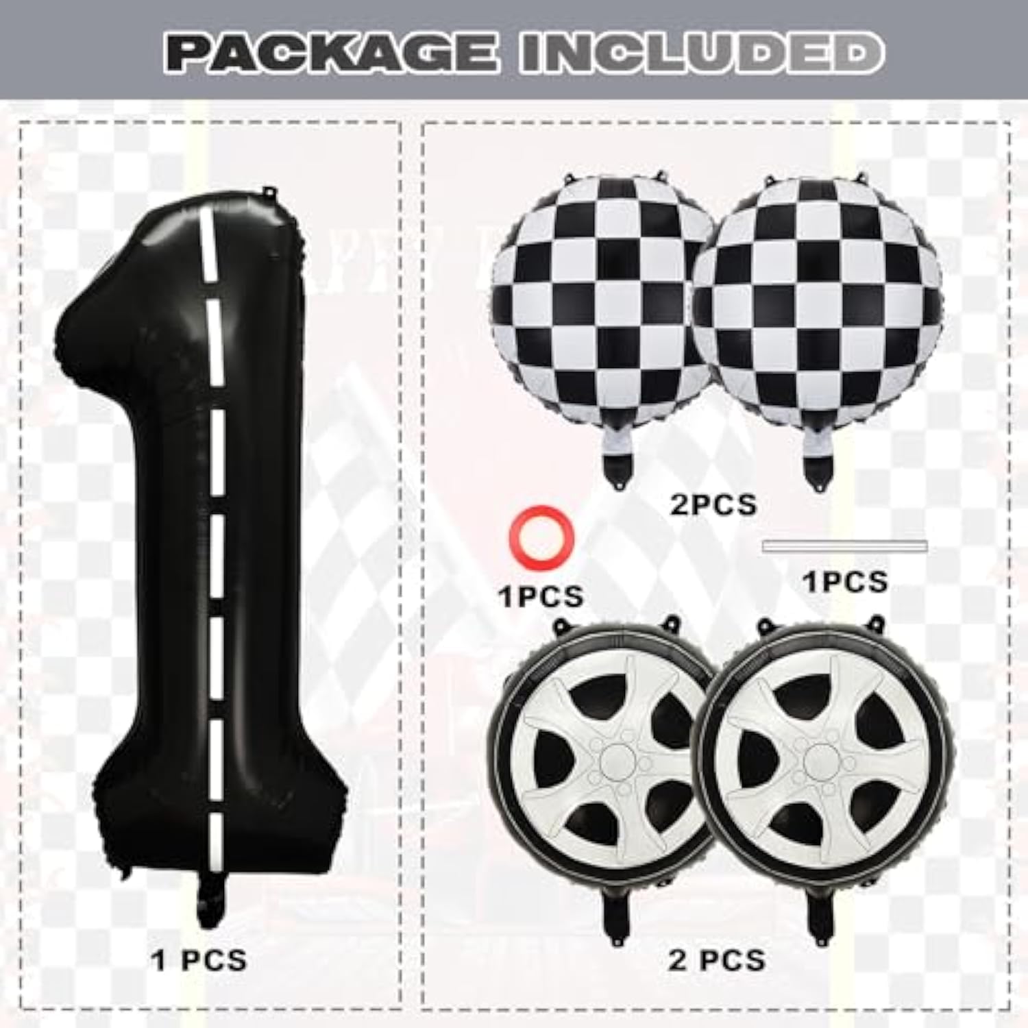 Race Car 1St Birthday Party Balloons,Fast One Letter Banner Balloon 40 Inch Racetrack Number Balloon 1 Black For Boys 1St Birthday Decorations,Race Car Theme Party Decorations Supplies 16 Pcs Set