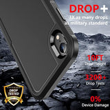 For Iphone Xr Case, [10 Ft Grade Drop Protection] [Non-Slip] [2 Pcs Tempered Glass Screen Protector] Shockproof Airbag Cushion Protective Case For Iphone Xr 6.1” (Black)