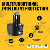 4.8Ah Replacement For Dewalt 9.6V Battery Ni-Mh Compatible With Dw9061 De9036 De9061 De9062 Dw926 Dw955K Dw955 Dw926K-2 Dw926K Dw902 Dw050 2 Pack
