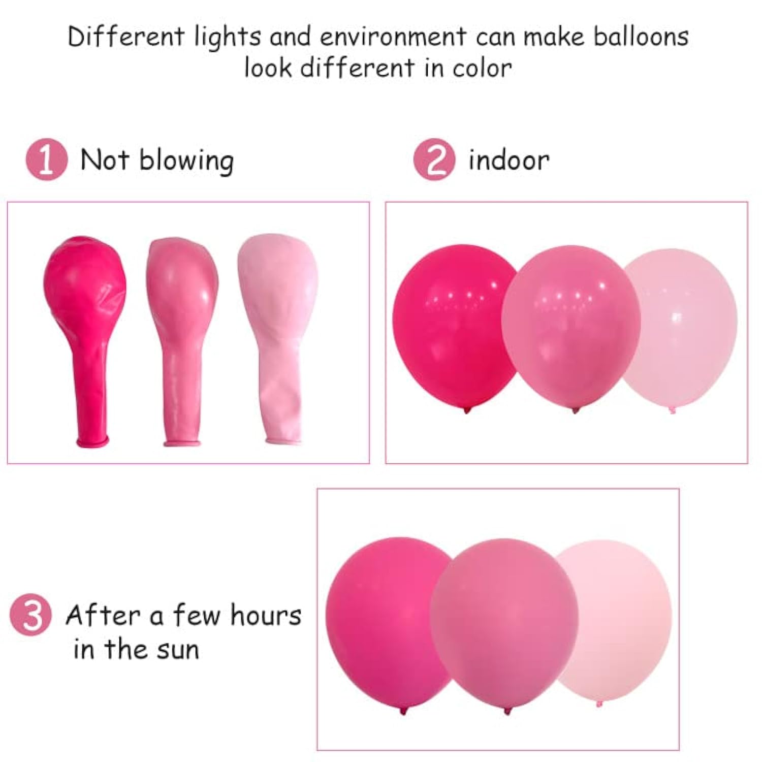 143Pcs Pink Balloon Arch Kit Hot Pink Rose Pink Gold Balloons Garland