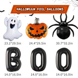 Halloween Boo Balloon Set 9PCS Ghost Spider Pumpkin Foil Balloons for Spooky Party Decorations