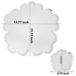 13'' Large Floral Tray Mold + 4'' Flower Geode Coaster Silicone Molds (No Designs, 5 Pieces, White, Silicone, Single Piece Construction)