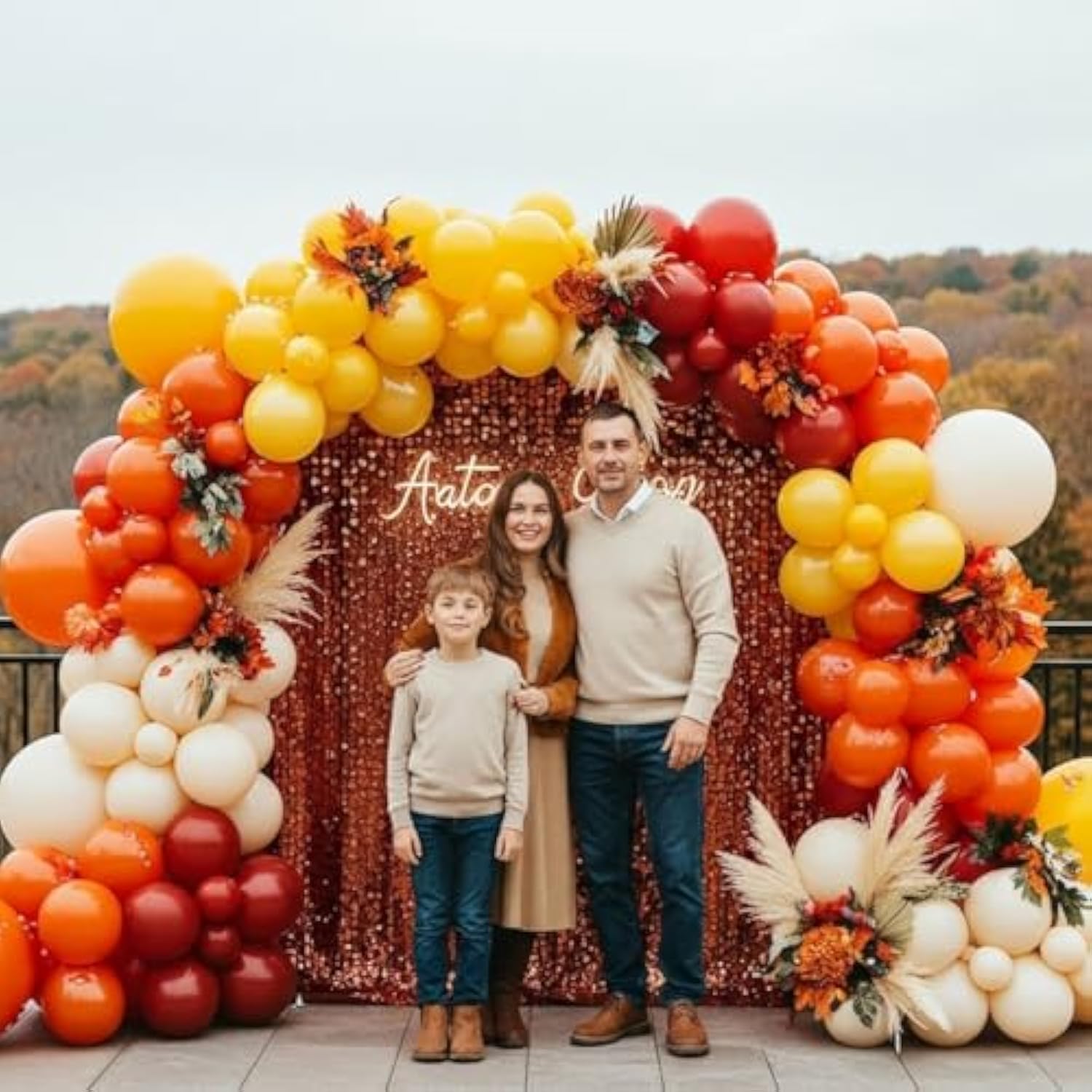 Fall Balloon Arch Kit: Burnt Orange, Yellow & Ivory Party Decor