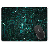 Extra Large (X-Large) Size Non-Slip Rectangle Mousepad, Green Circuit Board Mouse Pad For Home, Office And Gaming Desk