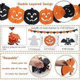 Halloween Party Decorations Set Trick or Treat Banner Bat Ghost Pumpkin Garland