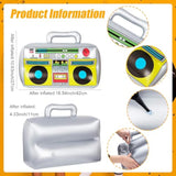 Inflatable Boombox & Phone Props – 2pcs for 80s/90s Party Decorations