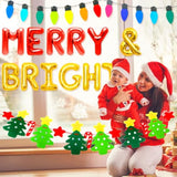 Merry & Bright Balloons Merry And Bright Sign Backdrop Christmas Pajamas Balloons Christmas Party Decoration Supplie