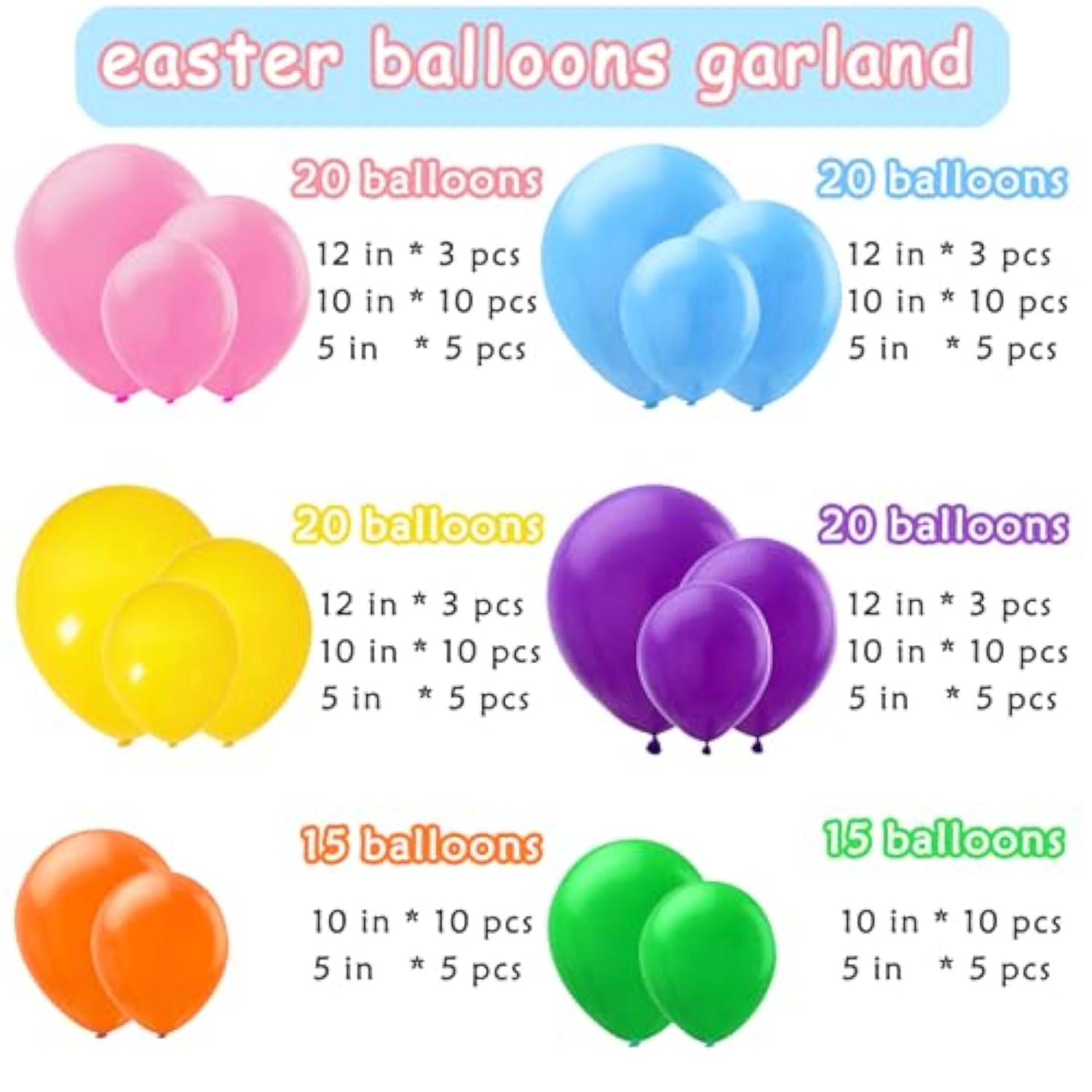 125 Pcs Easter Balloon Garland Arch Kit Spring Decorations Bunny Carrot Easter Egg Foil Mylar Balloons For Spring Party Supplies
