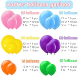 125 Pcs Easter Balloon Garland Arch Kit Spring Decorations Bunny Carrot Easter Egg Foil Mylar Balloons For Spring Party Supplies