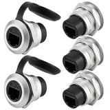 5Pcs Rj45 Cat6 Panel Mount Connector, Cat6 Ethernet Lan Pass Through Coupler,