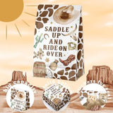 24 Pcs Cowboy Goodie Bags With Stickers - Cowboy Themed Birthday Party Favor Bags, Perfect For Kids' Cowboy Party Supplies And Treat Bags