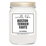 You Nique Designs Smells Like Boston Terrier Farts Soy Candle 8Oz - Dog Farts Candle Boston Terrier Gifts For Boston Terrier Lovers - Boston Terrier Gifts For Women, Men (Lavender & Vanilla)
