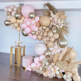 Nude Beige Balloon Double Stuffed Tan Brown Balloons Garland Different Sizes Latex Apricot Balloons Arch Kit For Neutral Baby Shower Jungle Theme Woodland Teddy Bear Birthday Boho Party Decorations