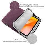MoKo 12.9 Inch Tablet Sleeve Fits 13 Inch New iPad Pro M4 & Air M2 2024,iPad Pro 12.9 M2&M1,Galaxy Tab S8+/S9+ 12.4,Surface Laptop Go 12.4,Polyester Bag Fit with Apple Pencil or Smart Keyboard, Purple
