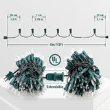 Clear Christmas Lights Set 2Pack 50Count 13Feet Incandescent Bulb Mini String Lights For Indoor Christmas Tree Garland B