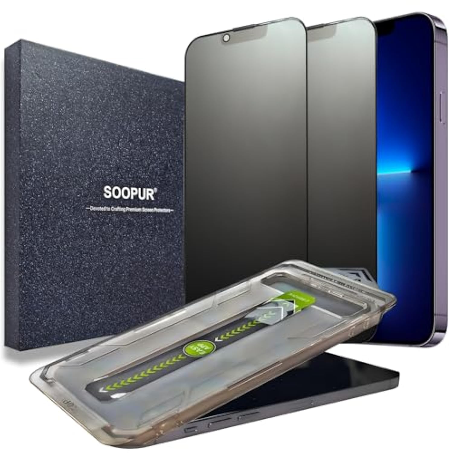 2 Pack Matte Privacy Screen Protector For Iphone 13/13 Pro/14 6.1", [Auto-Dust Removal And Auto-Alignment] Anti-Spy Anti-Glare Anti-Fingerprint Tempered Glass Film, Smooth & Sensitive Touch