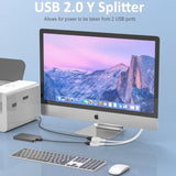 Dual Usb Port Cable, Usb Male To 2 Dual Usb Female,Usb Y Splitter Hub Power Co