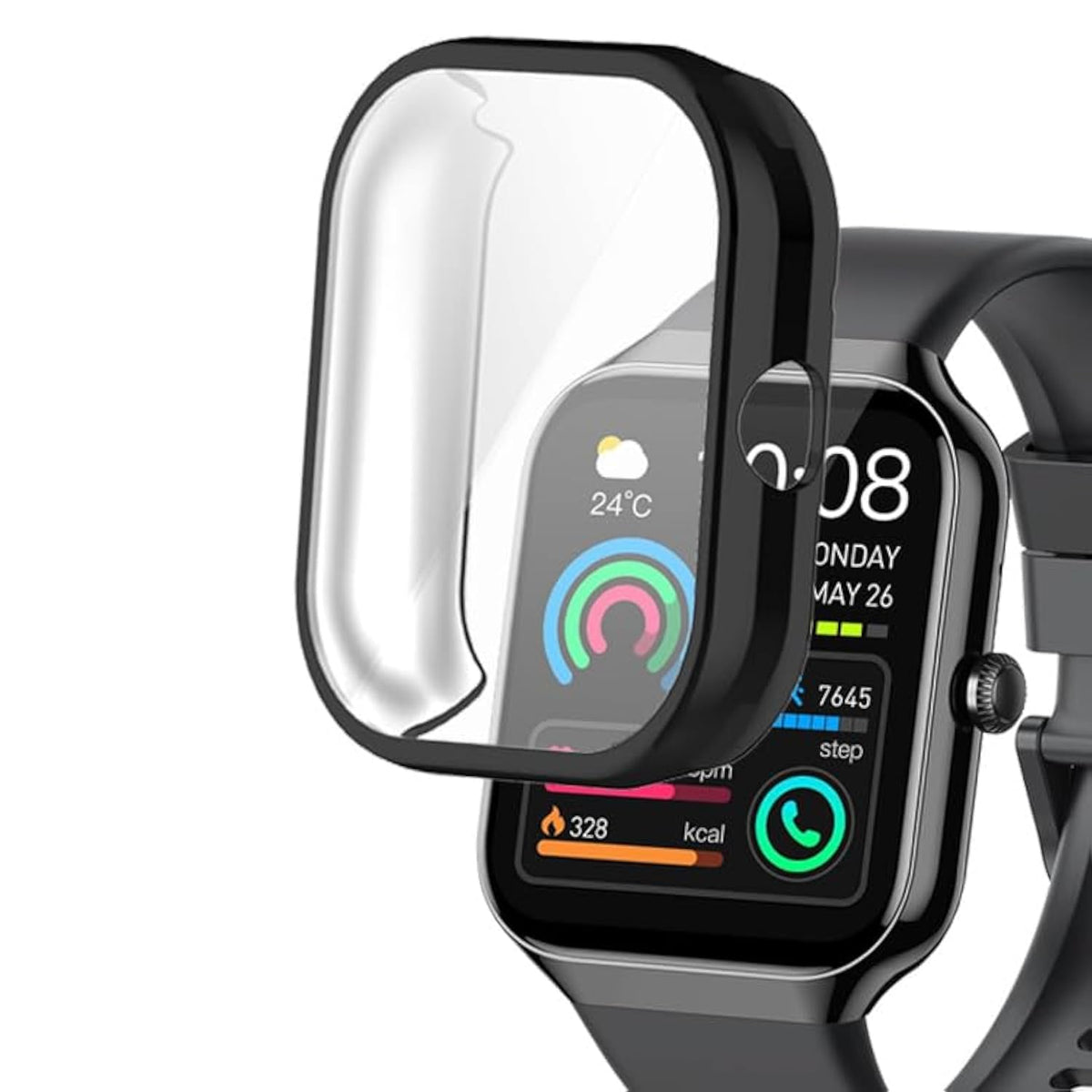 Watch Cases Compatible With Motast Jugeman P99 1.96” Smart Watch, Tpu Case With Screen Protector, Protecting Watch Body & Screen