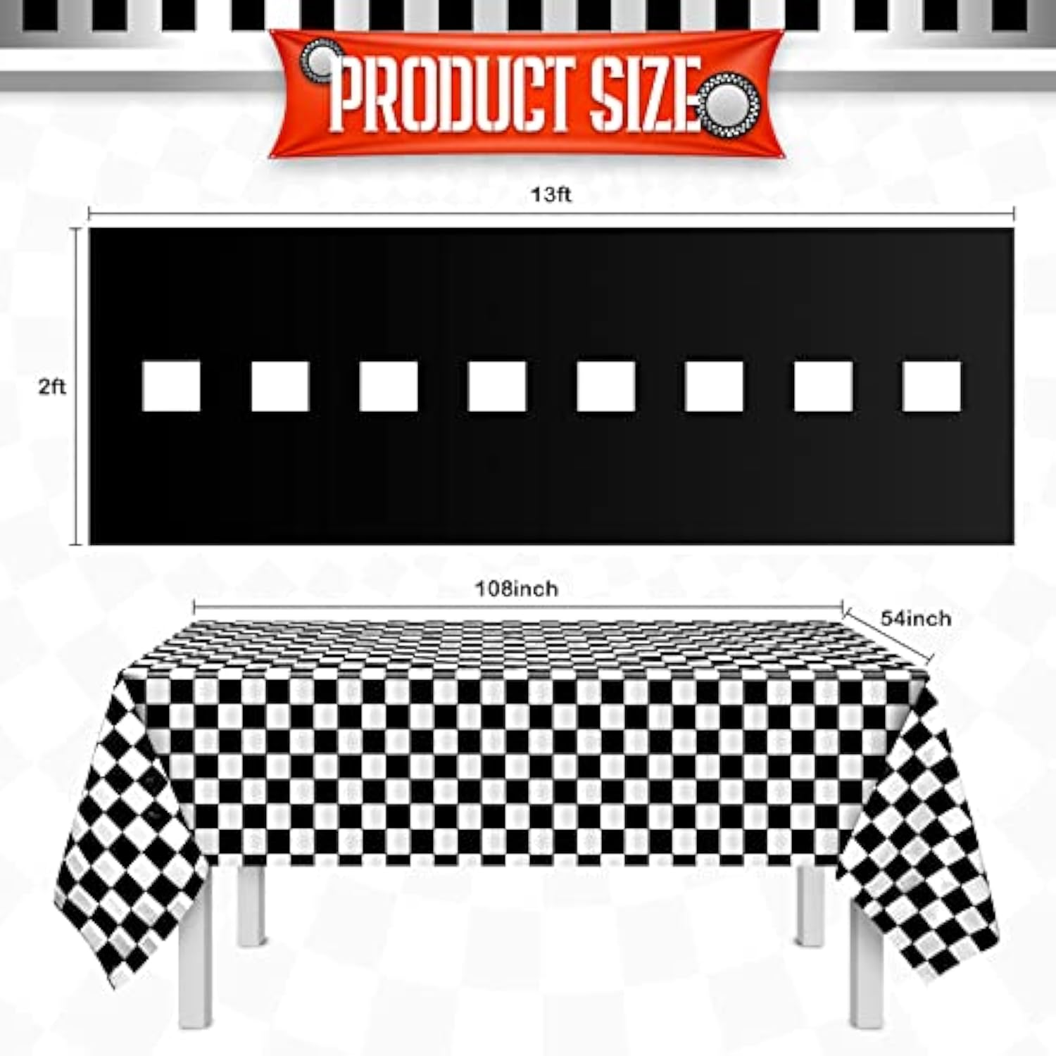 24 Pieces Race Car Party Supplies Include Traffic Cones Checkered Flag