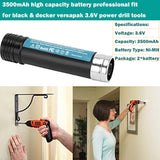 2Pack 3.6V 3500Mah Ni-Mh Replacement Battery For Black & Decker Versapak Battery Vp100 Vp100C Vp105 Vp105C Vp110 Vp110C Vp143 Model Power Tools