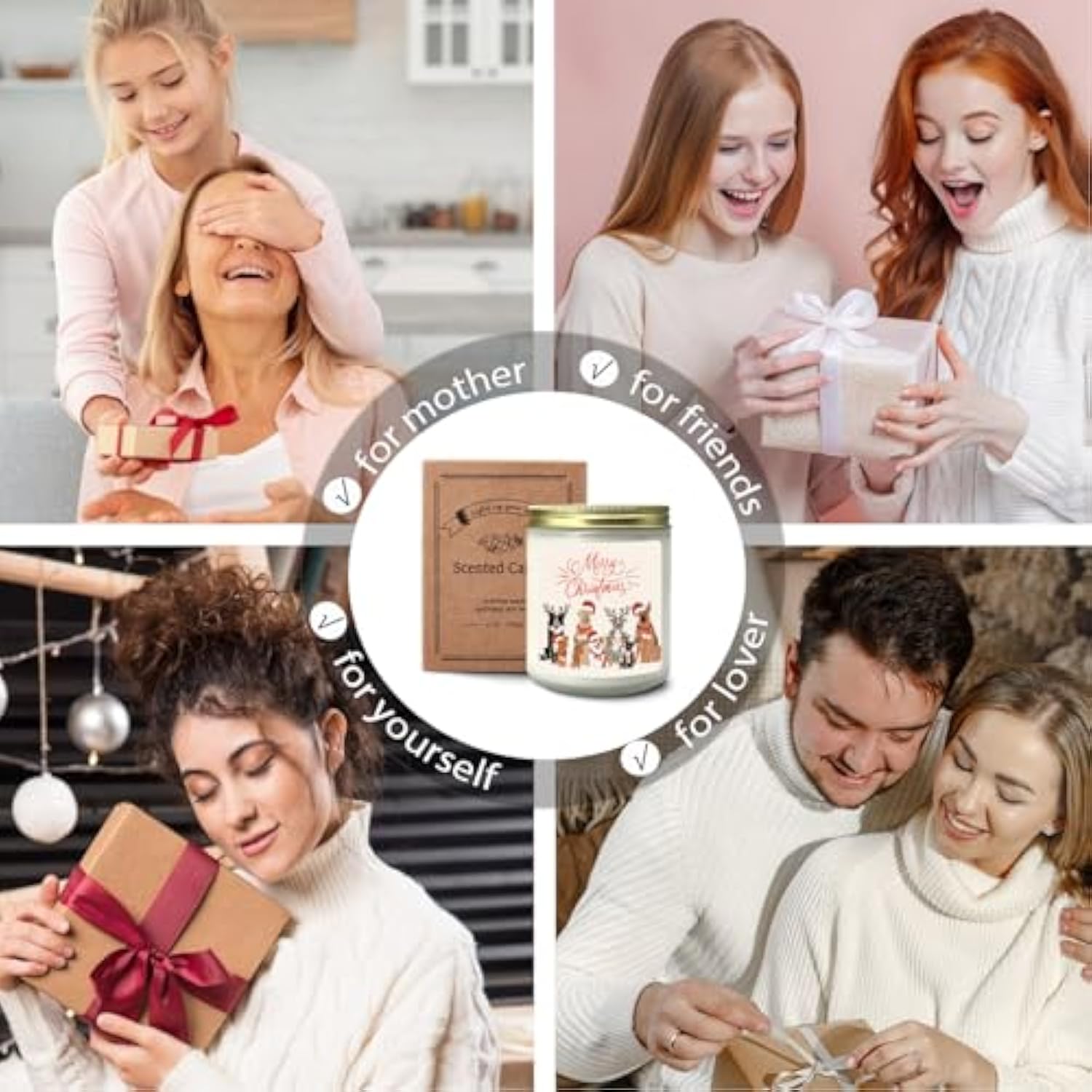 Dog Christmas Scented Candles, Dog Christmas Decorations, Dog Candle, Dog Mom Candle, Dog Gifts, Dog Gifts For Women Dog Lovers, Dog Mom Gifts, Gifts For Dog Owners, Merry Christmas Cedar Candle