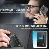 For Magsafe Wallet Magnetic Rfid Blocking Card Holder Compatible With Magsafe Phones And Cases, Strong Magnet Minimalist Phone Wallet For Iphone 17/16/15/14/13/12/Pro/Max/Plus, Luxury Coffee