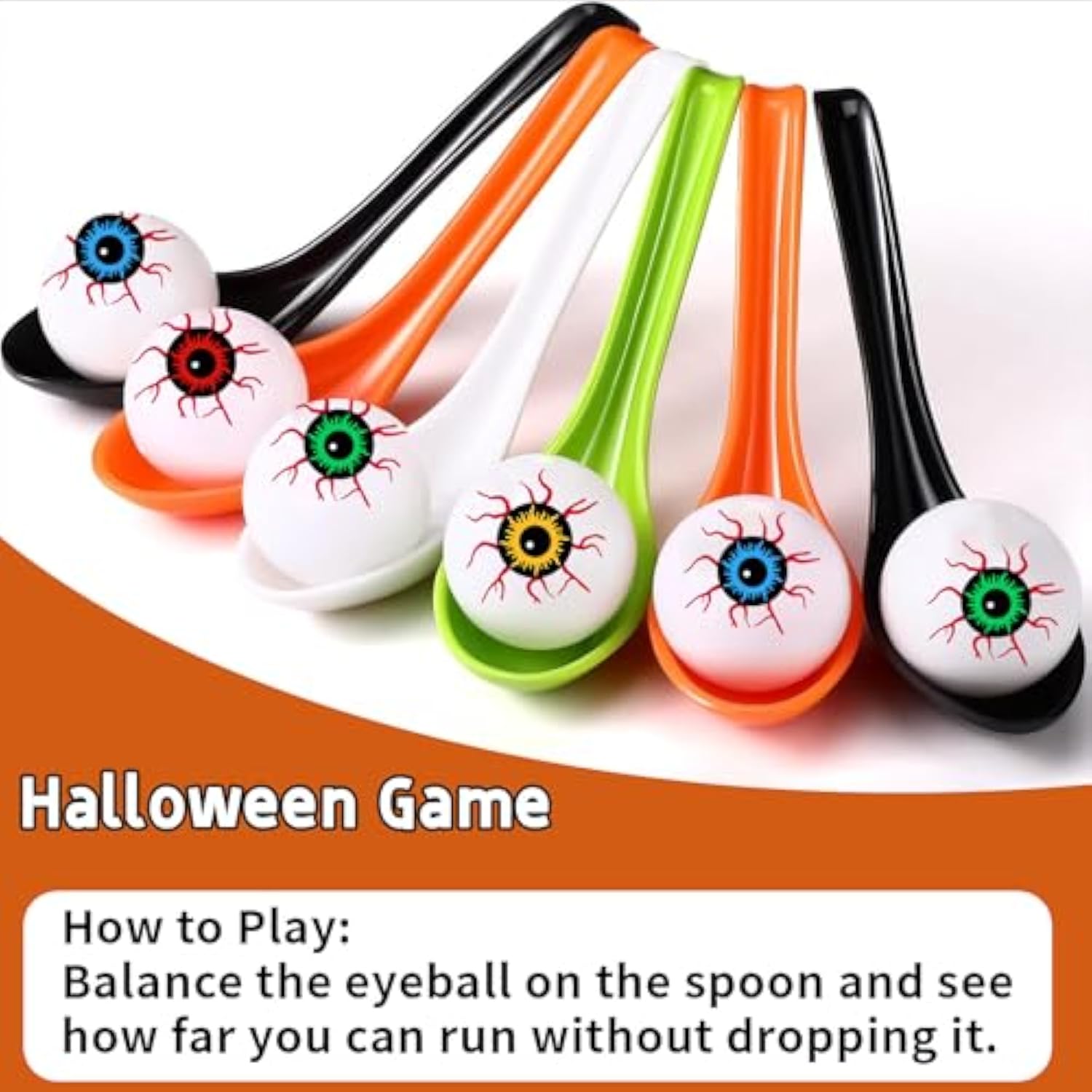 Halloween Party Favors - Halloween Games, 24 Halloween Eyeballs Toys Bulk For Kids Boys Girls, Goodie Bag Stuffers Crafts For Home Indoor Outdoor Room Tiered Tray Table School Classroom Decorations