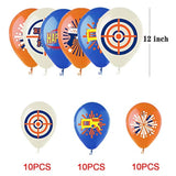 Dart War Party Supplies, Balloons, Gun Picks & Target Decorations for Birthday Party