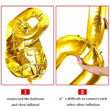 Foil Chain Balloons Jumbo Chain Balloons For 80S 90S Party Decorations Giant Balloon Chain Balloons Gold (Gold, 16 Inch)