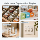 D110 Upgraded Version Mini Label Maker Machine With Tape, Portable Bluetooth Thermal Printer, Sticker Labeler With Multiple Templates For Office Organization Home Kitchen School, White