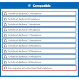 Professional Replacement Earpads Cushion Compatible With Turtle Beach Ear Force X11 X12 X2 X3 X31 X32 X4 X41 X42 Xc1 Headphones Ear Pads With Skin-Friendly Leather And Memory Foam