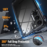 Galaxy S23 Case with 2Pcs Tempered Glass Screen Protector & Built-in 4 Airbags