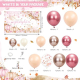 Pink Pumpkin Baby Shower Balloon Arch Kit: Fall Garland Party Decor