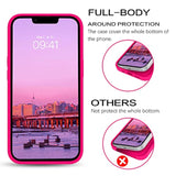 For Iphone 14 Plus Case, Iphone 14 Plus Phone Case, Women Men Slim Fit Liquid Silicone Soft Rubber Anti-Scratch Shockproof Phone Cover With Microfiber Lining For Iphone 14 Plus 6.7", Hot Pink