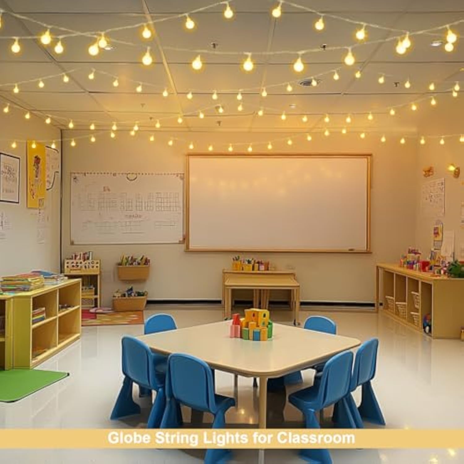 43Ft 100 LED Globe String Lights Warm White Connectable Fairy Lights with Remote