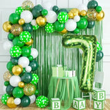 40 Inch Giant Green Pixel Number 0-9 Foil Balloons, Large Number Balloons Birthday Party Decoration Supplies (Number 7)