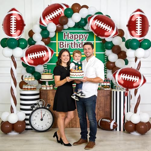 American Football Balloons 12pcs 20 inches Rugby Ball Balloon Football Party Balloon for Tailgate Game Day Sport Themed Birthday Party Decorations