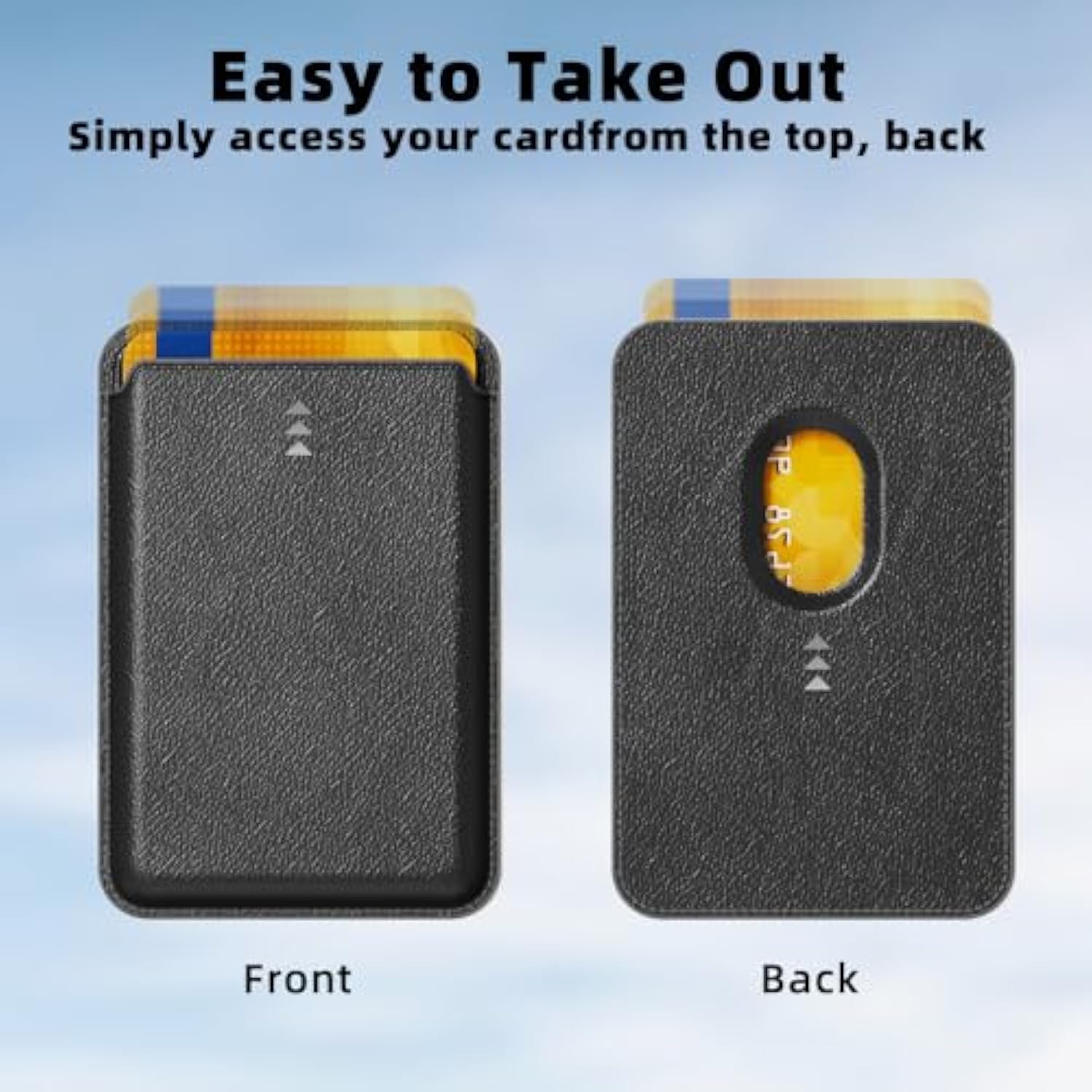 Magnetic Leather Wallet for iPhone 15/14/13/12, RFID 3-Card Holder - White