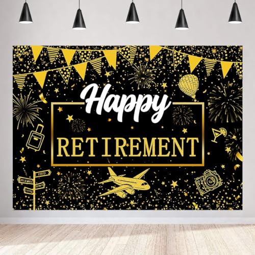 Retirement Backdrop, Farewell Photography Backgrounds, 7x5ft
