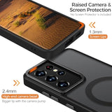 For Samsung Galaxy S21 Ultra Case Magnetic, [Compatible With Magsafe] Protective Slim Fit Skin Feel Phone Cover For S21 Ultra 5G With Translucent Hard Back & Soft Edge, Matte Black