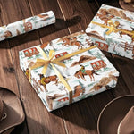 Western Wrapping Paper - Mini Roll - 17 Inch X 16.5 Feet - Cowboy Wrapping Paper Horse Design For Boys Men Birthday, Nashville Party