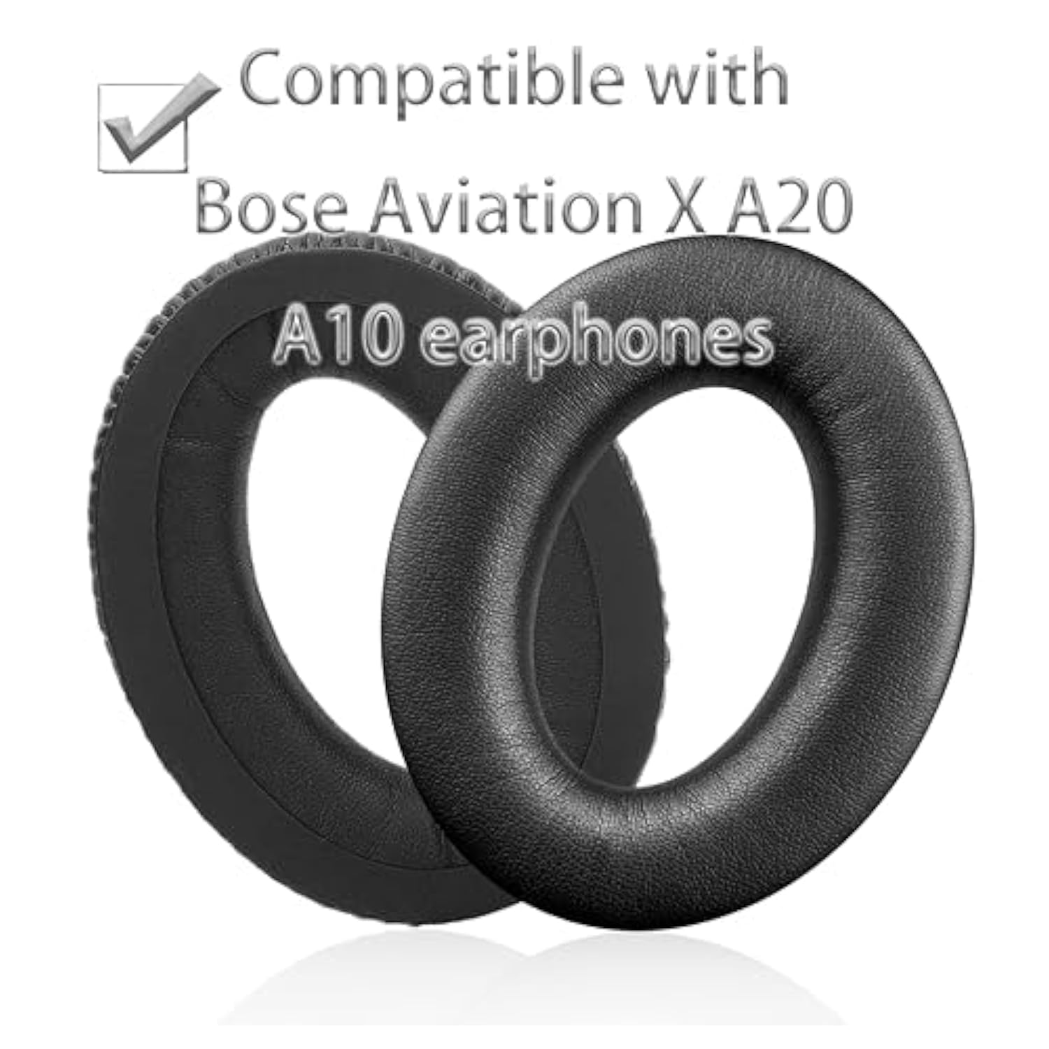 A20 Replacement Ear Pads Compatible With Bose Aviation X A20/A10 Headphones Replacement Ear Pads Are Made Of Protein Leather And Memory Foam (Black)
